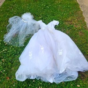 Vintage 90s y2k Beaded Ted Lapidus Wedding Dress Size 8